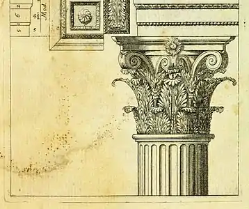 Détail de la Regola delli cinque ordini d'architettura de M. Jac. Barozzio da Vignola (1736).