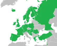 Carte des participants réguliers en 1994.