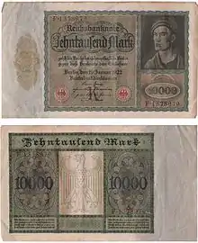 10 000 marks (janvier 1922)