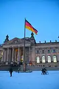 Palais du Reichstag sous la neige.