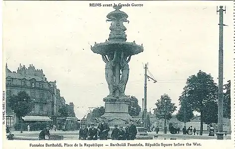 Fontaine Bartholdi (1885), Reims, place de la République.