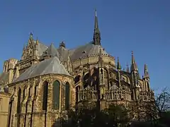Arrière de la Cathédrale Notre-Dame de Reims.