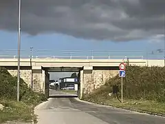 Pont-rail sur chemin de Saint Léonard,