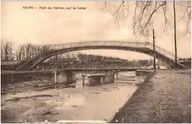 Reims ancien pont de Venise et passerelle