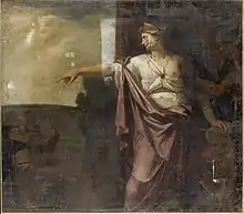 Reine s'adressant à des soldats, ou La reine de Saba appuyée sur son trône, Nicolas Loir, musée du Louvre, no 8715.