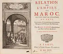 Première page du "Relation de L'Empire de Maroc"