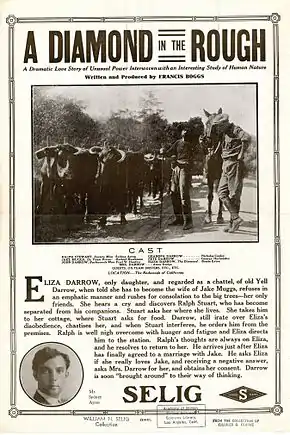 Description de l'image Release flier for A DIAMOND IN THE ROUGH, 1911.jpg.