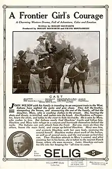 Description de l'image Release flier for A FRONTIER GIRL'S COURAGE, 1911.jpg.