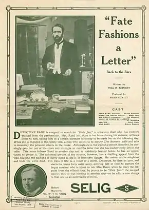 Description de l'image Release flier for FATE FASHIONS A LETTER, 1913.jpg.