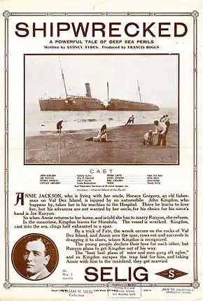 Description de l'image Release flier for SHIPWRECKED, 1911.jpg.