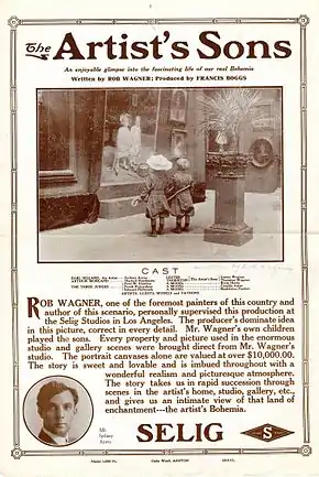 Description de l'image Release flier for THE ARTIST'S SONS, 1911.jpg.