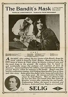 Description de l'image Release flier for THE BANDIT'S MASK, 1912.jpg.