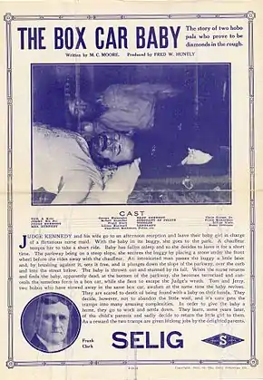 Description de l'image Release flier for THE BOX CAR BABY, 1912.jpg.