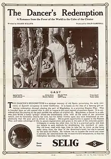 Description de l'image Release flier for THE DANCER'S REDEMPTION, 1913.jpg.