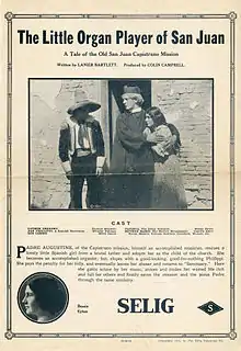 Description de l'image Release flier for THE LITTLE ORGAN PLAYER OF SAN JUAN, 1912.jpg.
