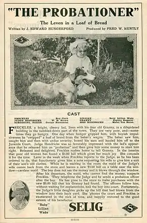 Description de l'image Release flier for THE PROBATIONER, 1913.jpg.