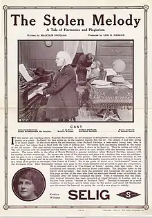Description de l'image Release flier for THE STOLEN MELODY, 1913.jpg.