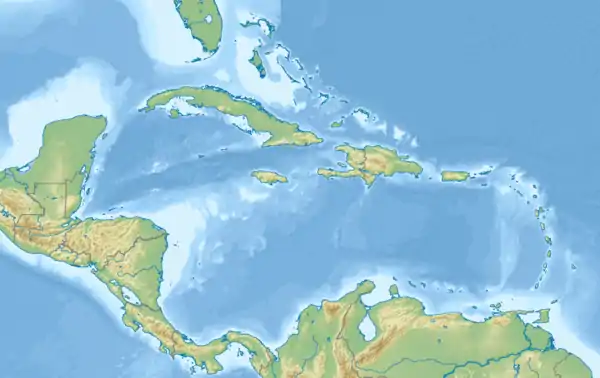Voir sur la carte topographique des Caraïbes