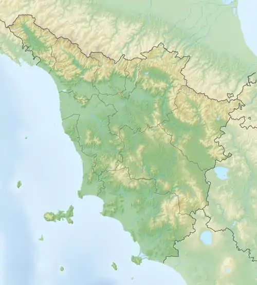 Voir sur la carte topographique de Toscane
