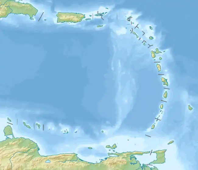 voir sur la carte des Petites Antilles