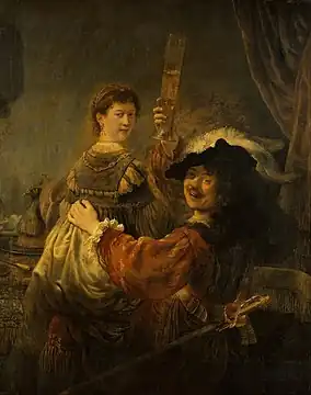 Rembrandt Autoportrait en enfant prodigue dans l'auberge1638