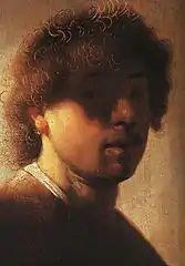 Rembrandt, Autoportrait (vers 1628)