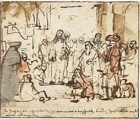 Rembrandt, Le Christ et la Femme adultère, 1644.