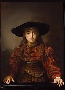 Rembrandt, La Fille dans le cadre, (1641)