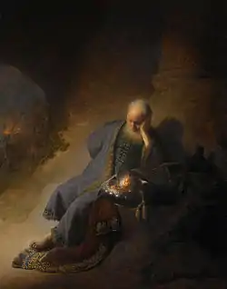 Jérémie se lamentant sur la destruction de Jérusalem, Rembrandt