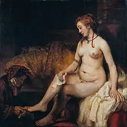 Bethsabée au bain tenant la lettre de David (1654), de Rembrandt.