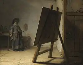 Rembrandt, L'Artiste dans son atelier, 1628