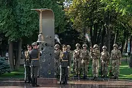 La Place de la mémoire lors du Jour du défenseur de l'Ukraine de 2019.