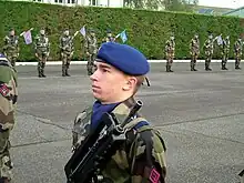 Cérémonie de la remise du béret au 5e RHC.