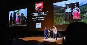 Remise du Visa d'Or Humanitaire du CICR (édition 2017) à Perpignan à la photographe Angela Ponce-Romero