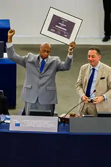 Remise du prix Sakharov 2010 à Guillermo Fariñas.