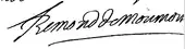 signature de Pierre Rémond de Montmort