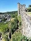 Ruines des remparts et donjon (côté sud)