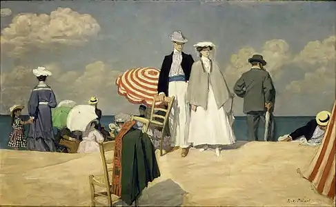 Plage à Cabourg, 1896, musée d'Orsay.