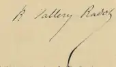 Signature de René Vallery-Radot