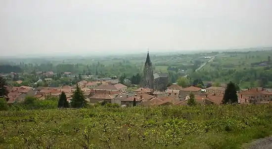 Le village vu des vignes.