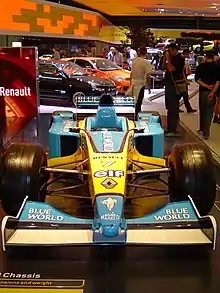 Photo de la Renault R23 de Jarno Trulli à l'exposition IAA 2003