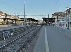 La gare de Renens, deuxième gare du réseau par sa fréquentation.