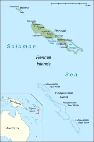Carte des îles Rennell