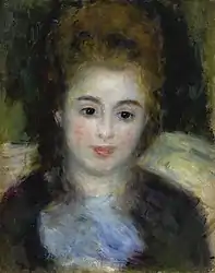 Mademoiselle Henriot ou jeune fille au ruban bleu (1876).