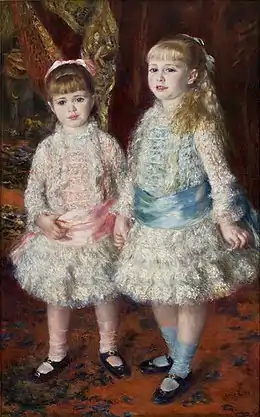 Les Demoiselles Cahen d'Anvers (Élisabeth et Alice) par Renoir (1881).
