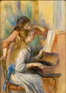 Jeunes filles au piano de Pierre-Auguste Renoir, vers 1892.