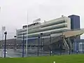 Centre de presse du Rentschler Field en 2008.