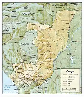 carte : Géographie de la république du Congo