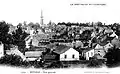 Retiers : vue d'ensemble du bourg vers 1920 (carte postale).