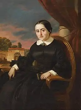 Cecilia Böhl de Faber «Fernán Caballero» (huile sur toile, vers 1858)